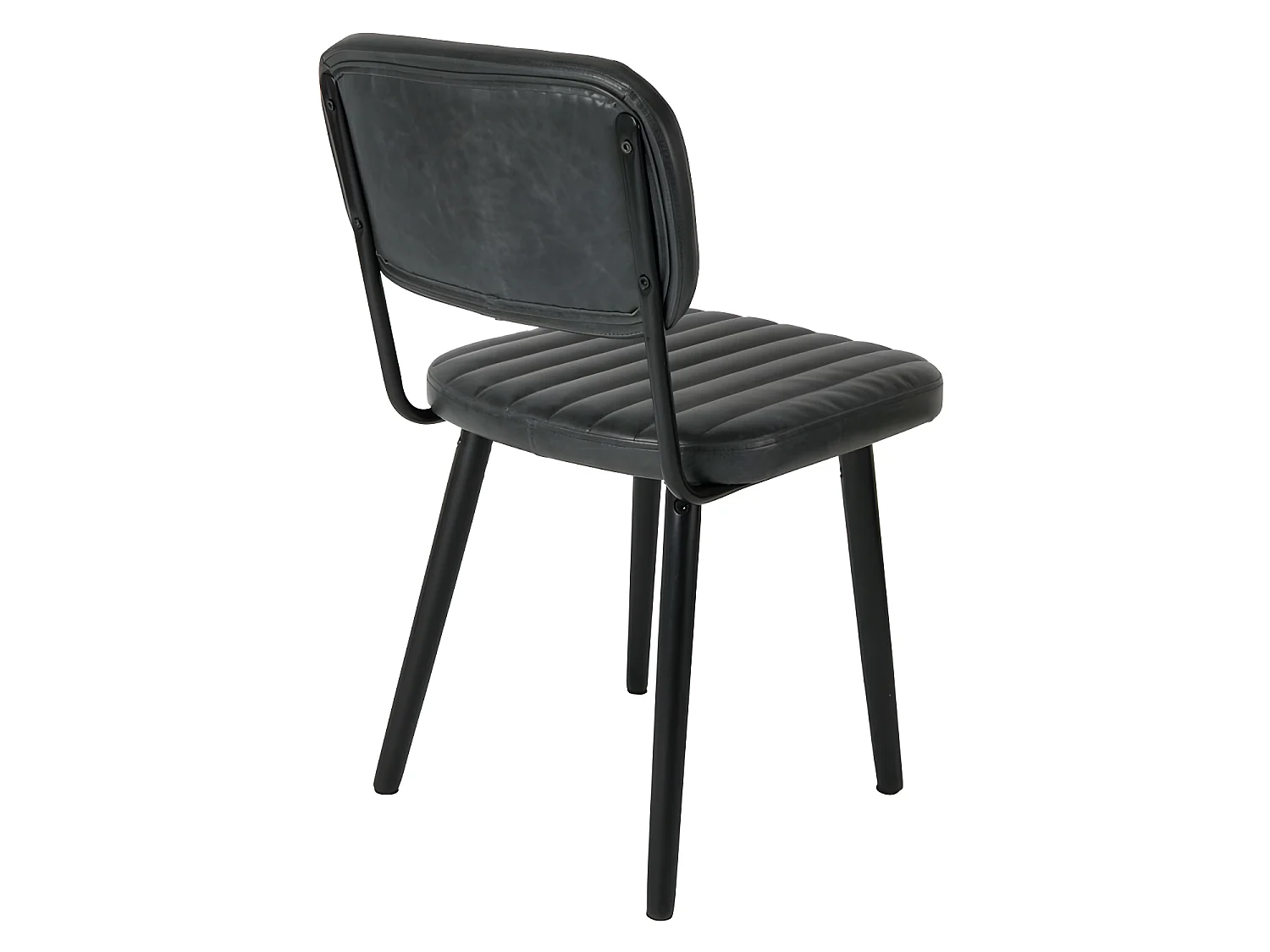 Jake Worn - Chaise rétro capitonnée - Noir