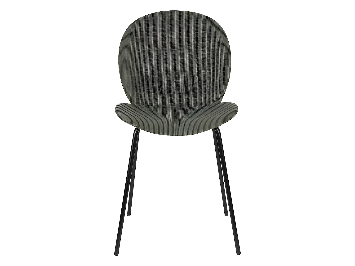 Bonnet - Lot de 2 chaises en velours côtelé et métal - Vert