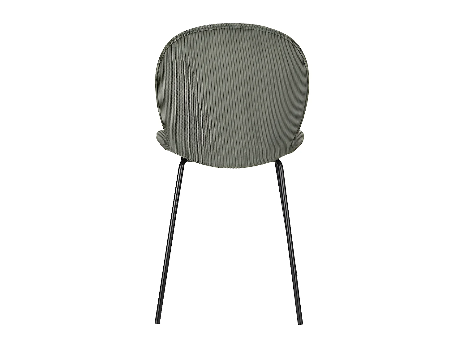 Bonnet - Lot de 2 chaises en velours côtelé et métal - Vert