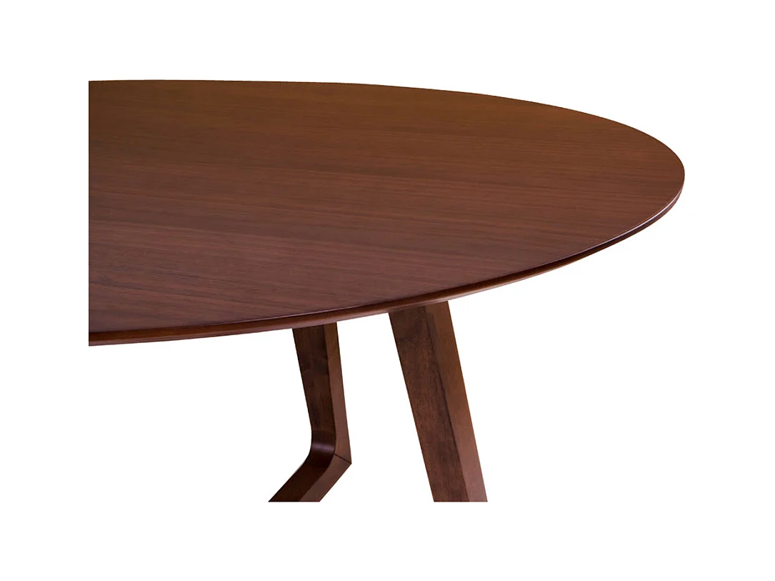 Table de salle à manger BRAKO Ø137cm – Placage noyer naturel