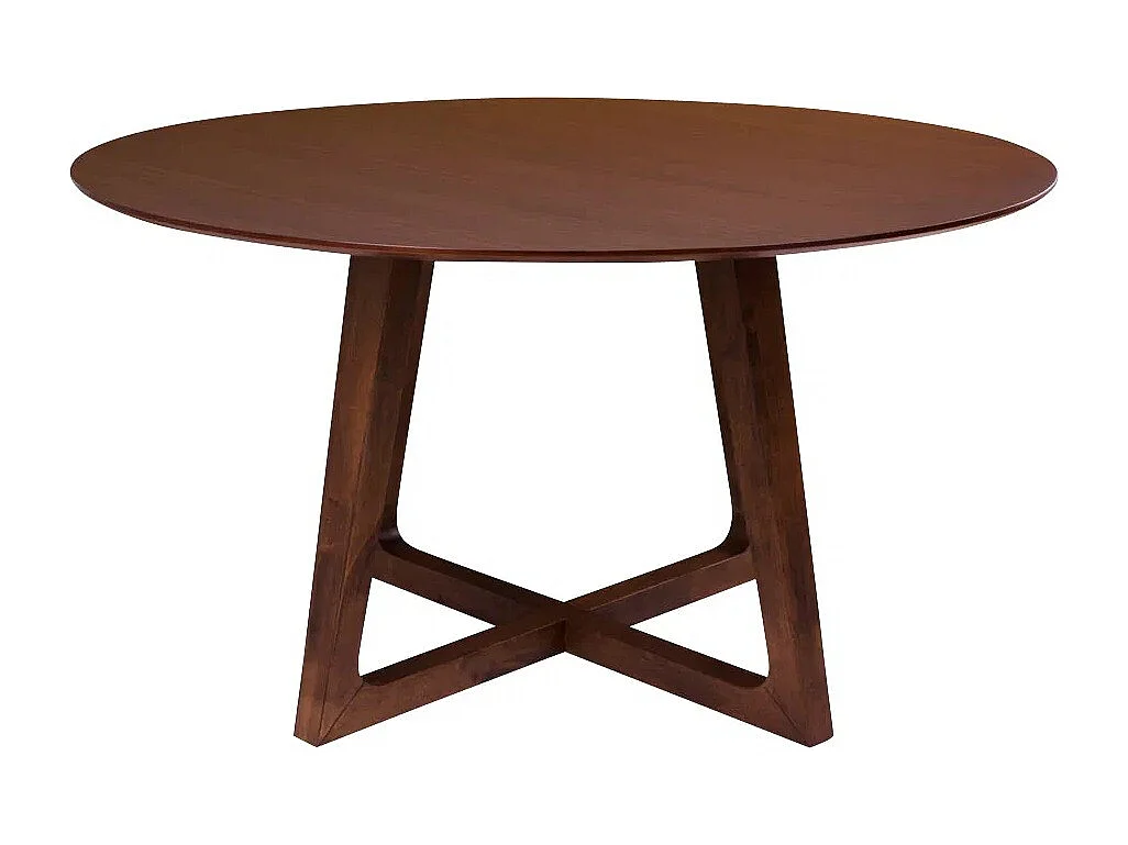 Table de salle à manger BRAKO Ø137cm – Placage noyer naturel