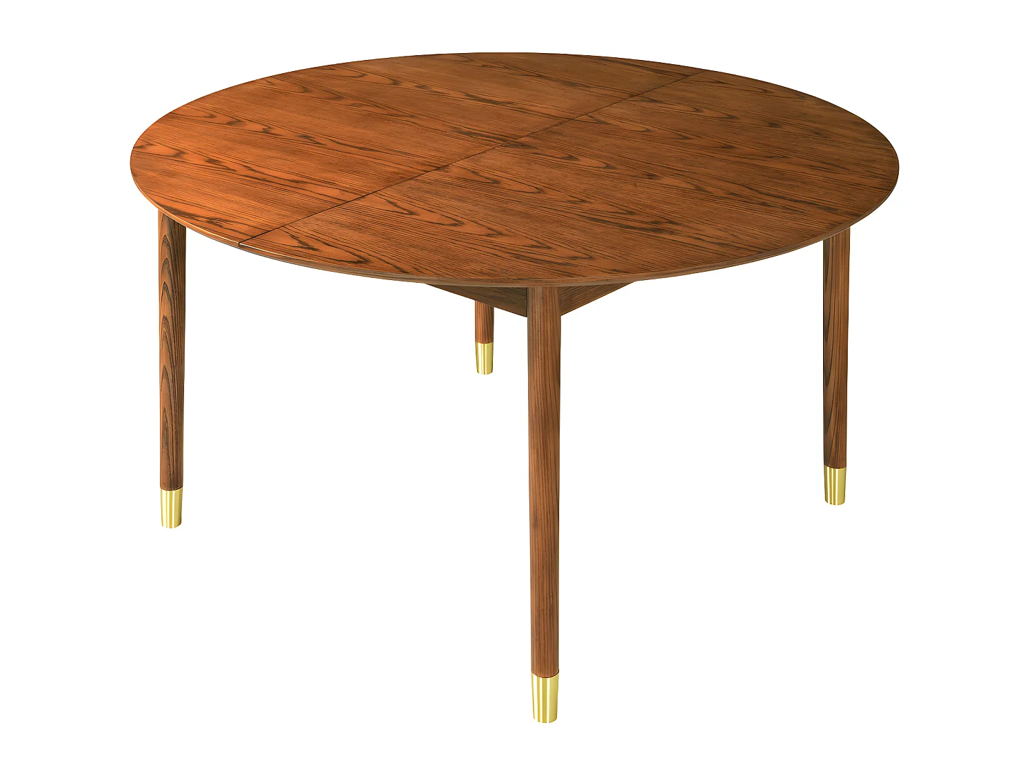 Hogarn - Table à manger extensible 4 à 8 personnes 120-155x120cm - Bois foncé