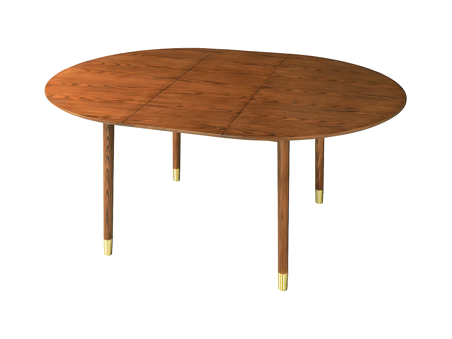 Hogarn - Table à manger extensible 4 à 8 personnes 120-155x120cm - Bois foncé