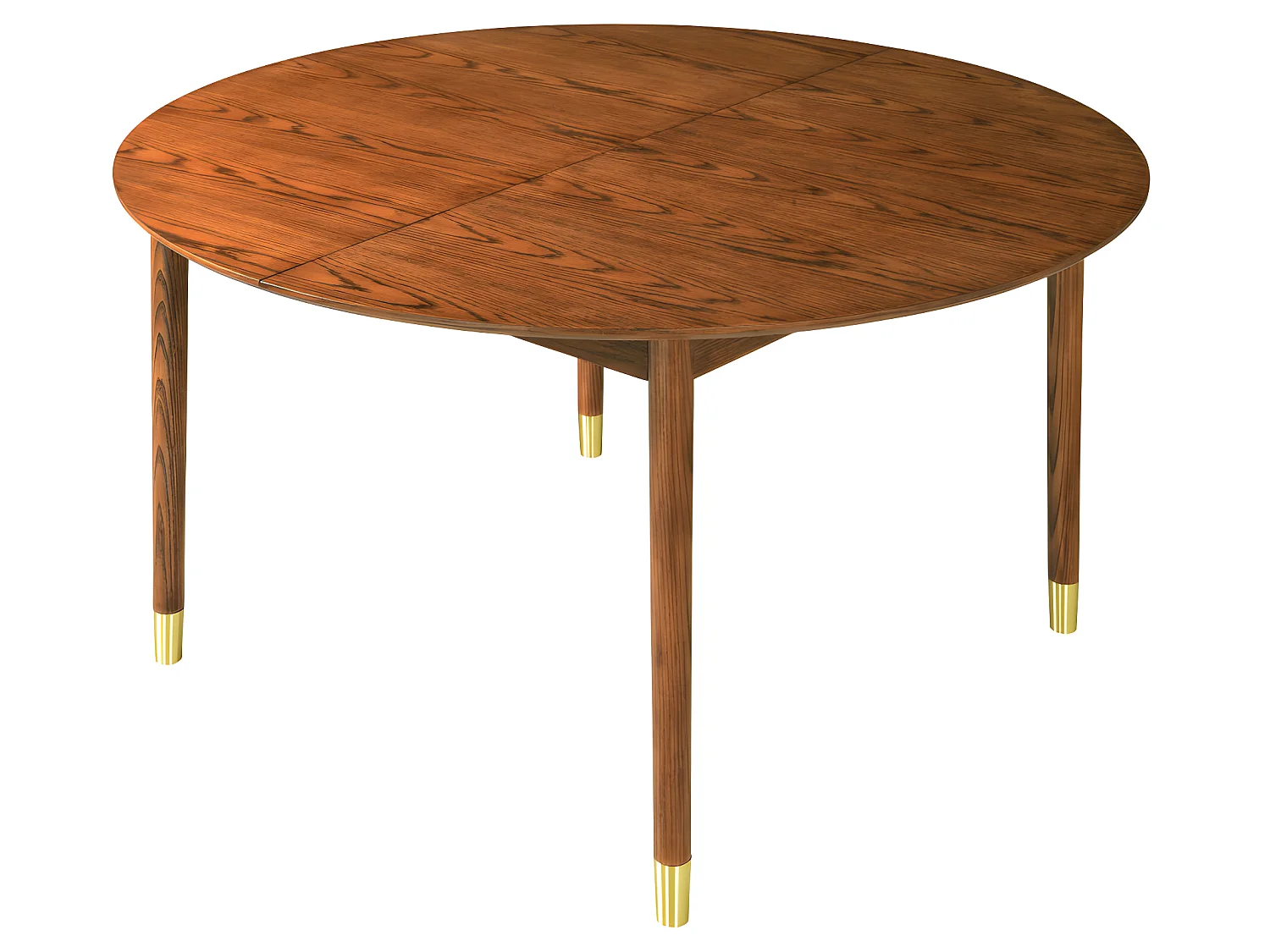 Hogarn - Table à manger extensible 4 à 8 personnes 120-155x120cm - Bois foncé
