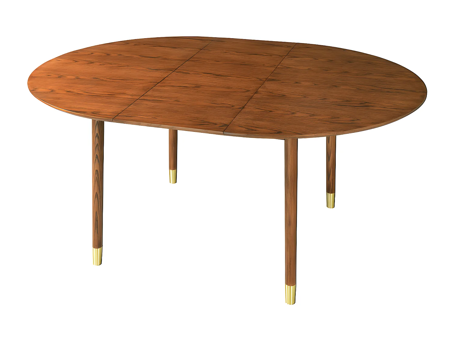 Hogarn - Table à manger extensible 4 à 8 personnes 120-155x120cm - Bois foncé