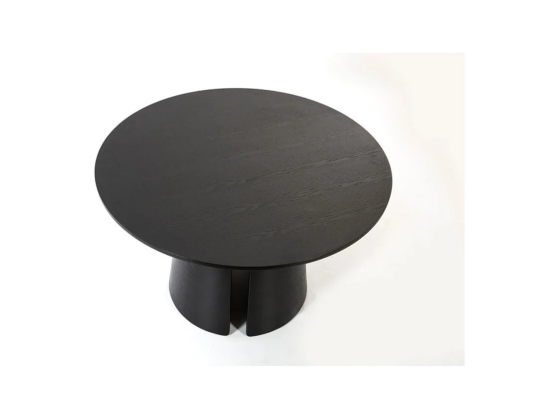 Cep - Table à manger ronde en bois ø137cm - Couleur - Noir