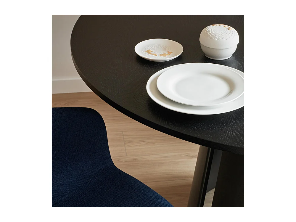 Cep - Table à manger ronde en bois ø137cm - Couleur - Noir