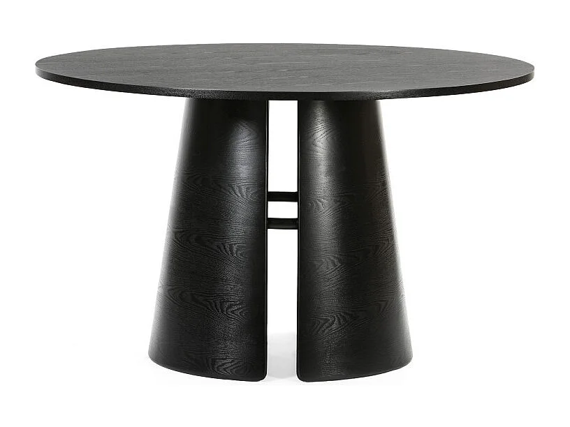 Cep - Table à manger ronde en bois ø137cm - Couleur - Noir