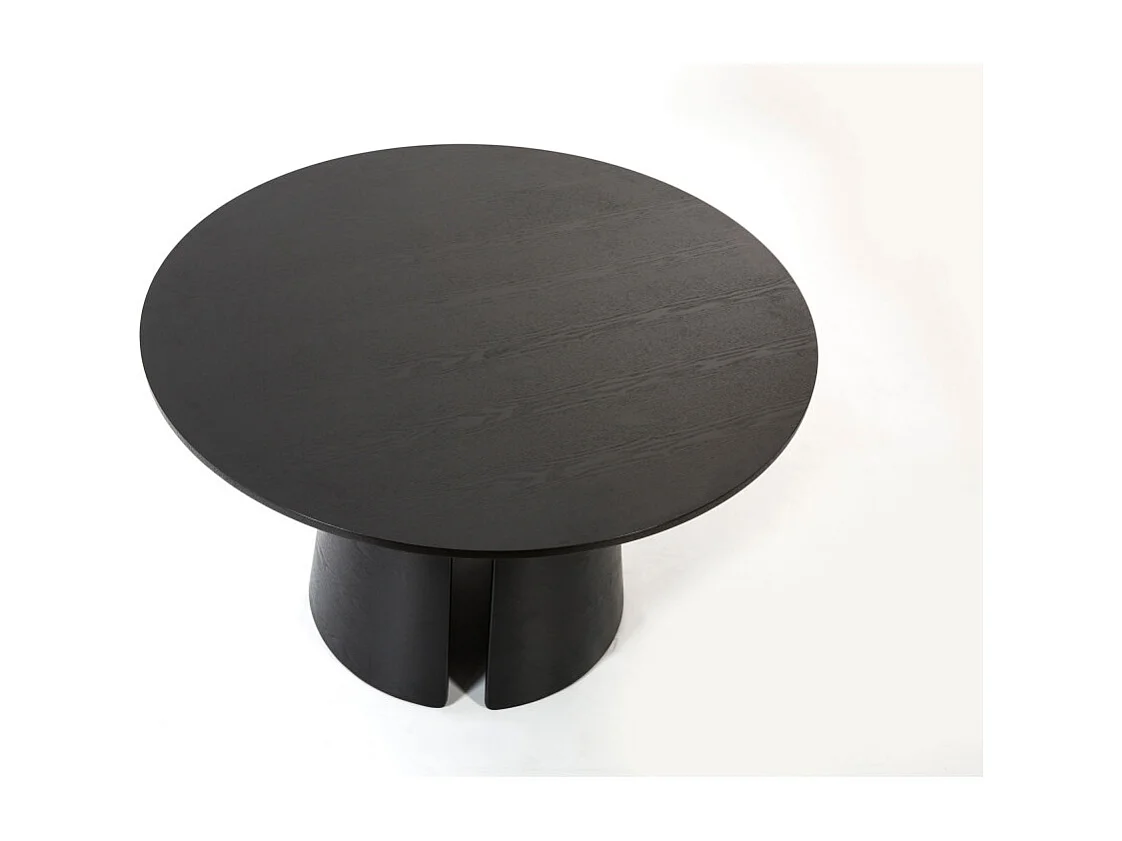 Cep - Table à manger ronde en bois ø137cm - Couleur - Noir