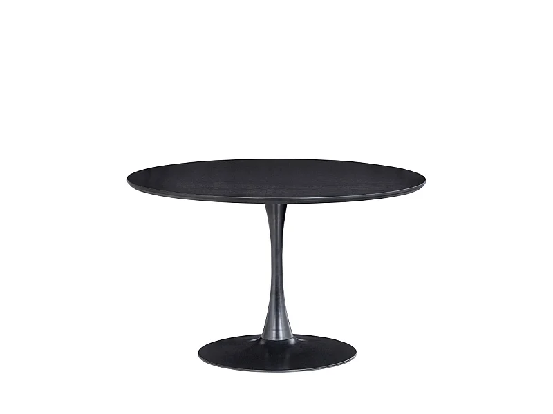 Mesa de comedor redonda en negro MDF Sammy
