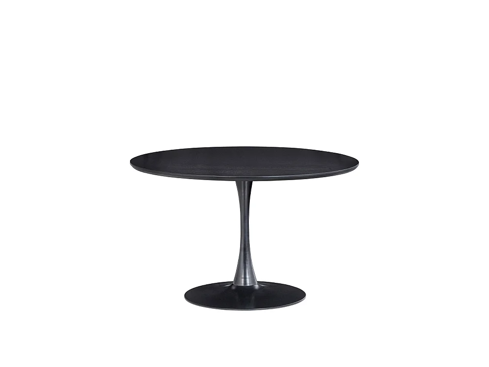 Sammy - Table à manger 4 personnes ronde en bois - Noir
