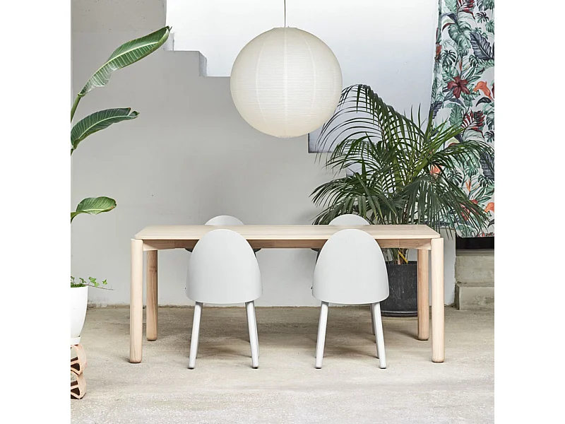 Atlas - Table à manger 8 personnes en bois - Bois clair