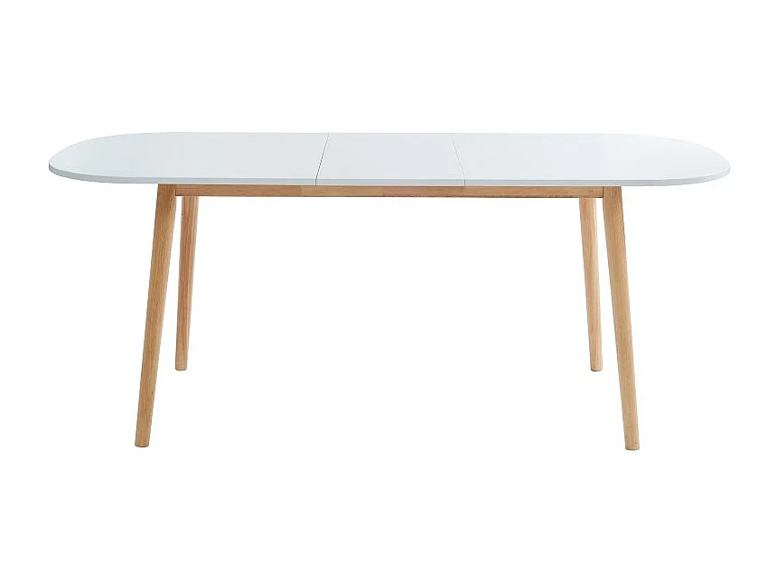 Table extensible ERIKA laqué blanc mat 160 à 200cm