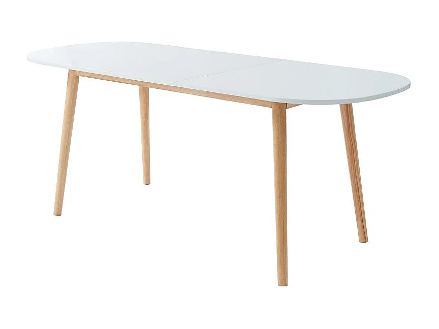 Table extensible ERIKA laqué blanc mat 160 à 200cm