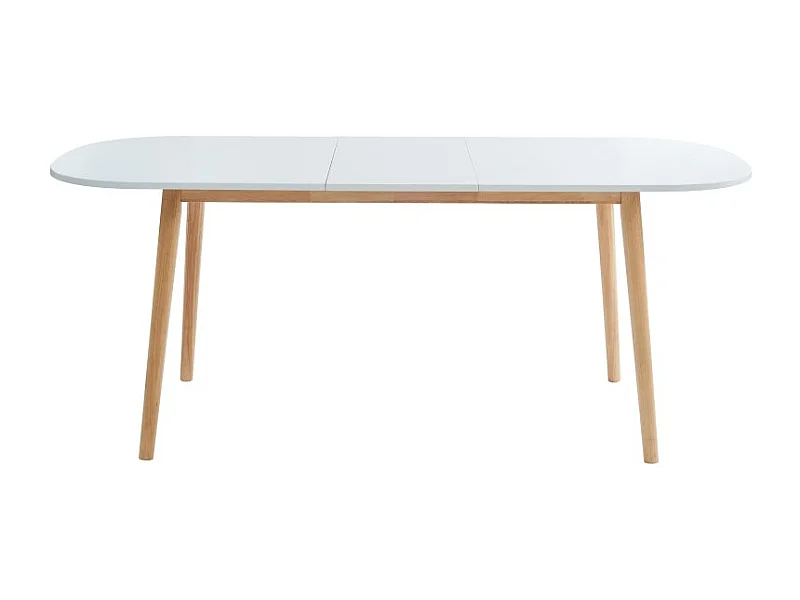 Table extensible ERIKA laqué blanc mat 160 à 200cm