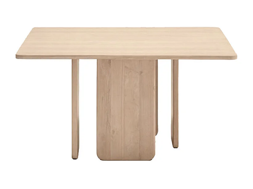 Arq - Table à manger 6 personnes carrée en bois - Couleur - Bois clair