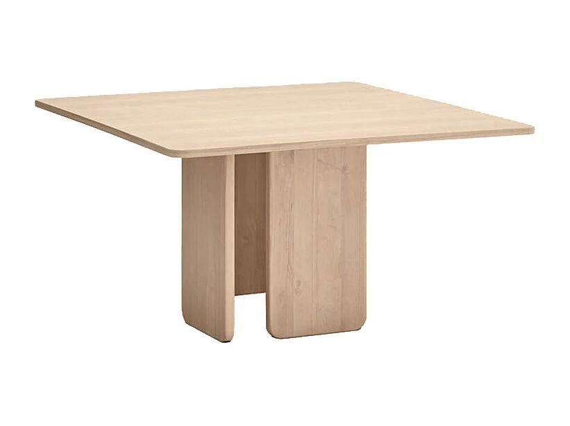 Arq - Table à manger 6 personnes carrée en bois - Couleur - Bois clair