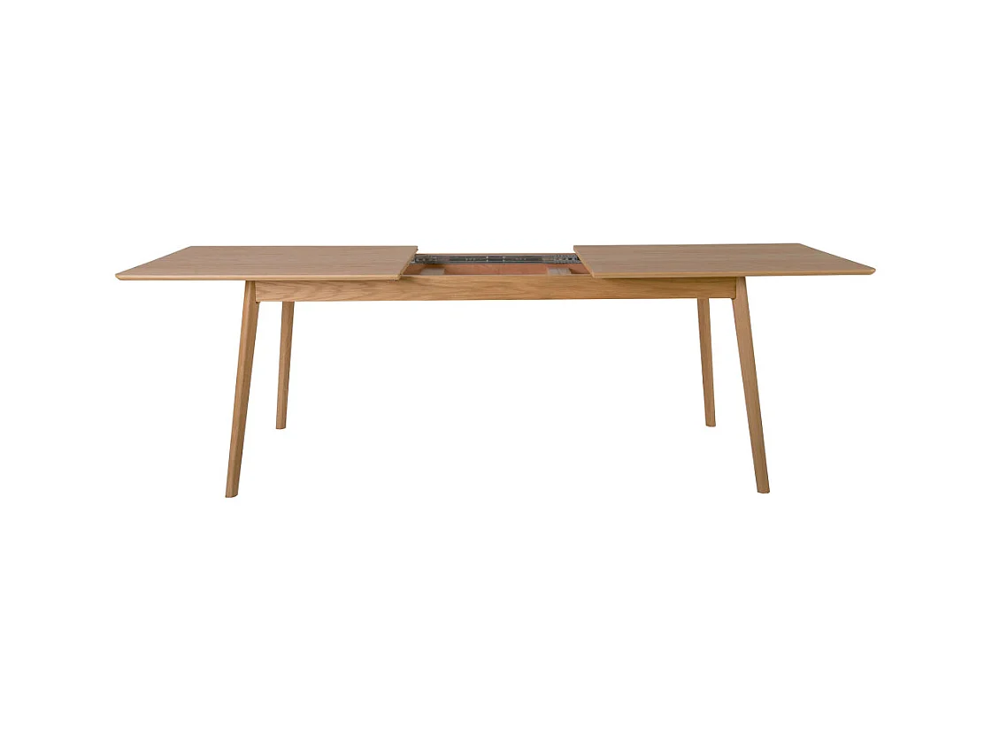 Skoll - Table à manger extensible 8 à 12 personnes 180-230x80cm - Bois clair