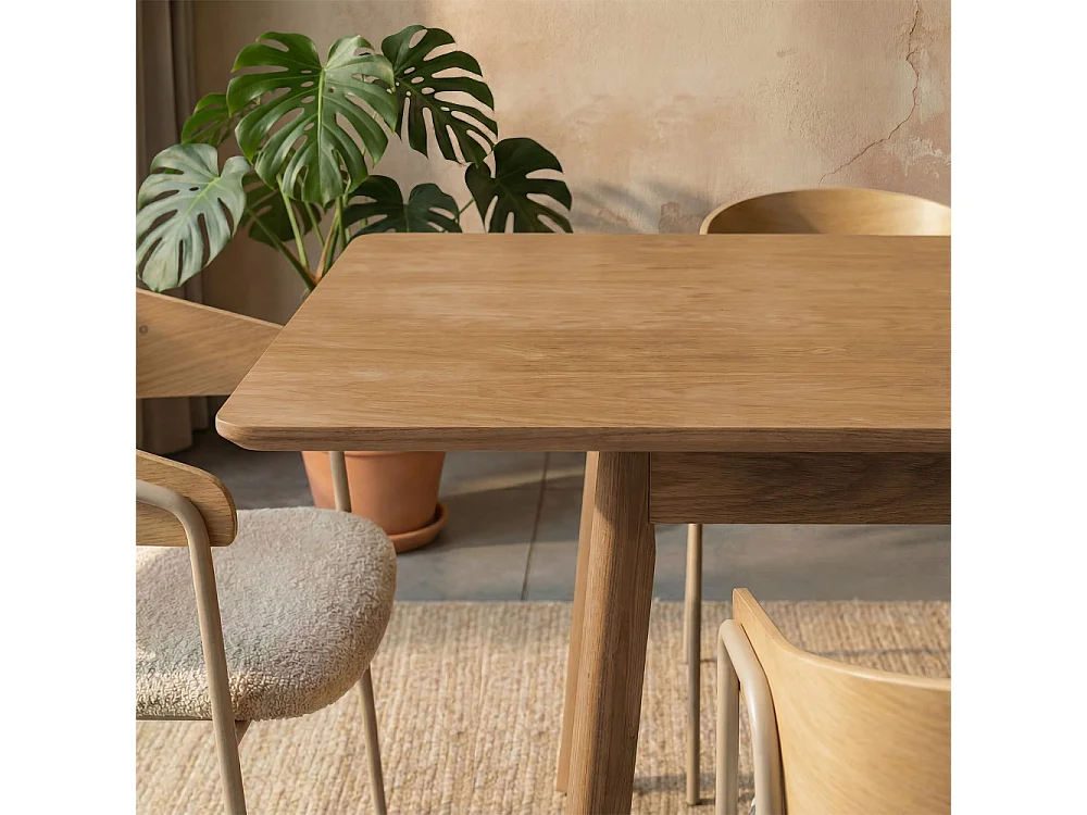 Skoll - Table à manger extensible 8 à 12 personnes 180-230x80cm - Bois clair