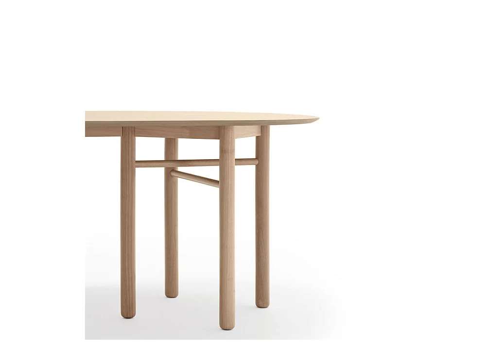 Junco - Table à manger ovale en bois 200x100cm - Couleur - Bois clair
