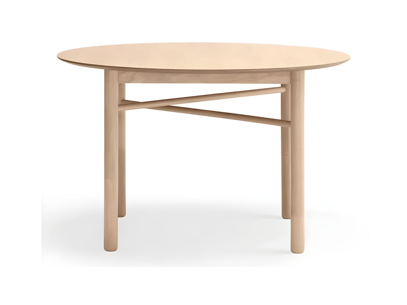 Junco Table à manger ronde en bois ø120cm Couleur Bois clair