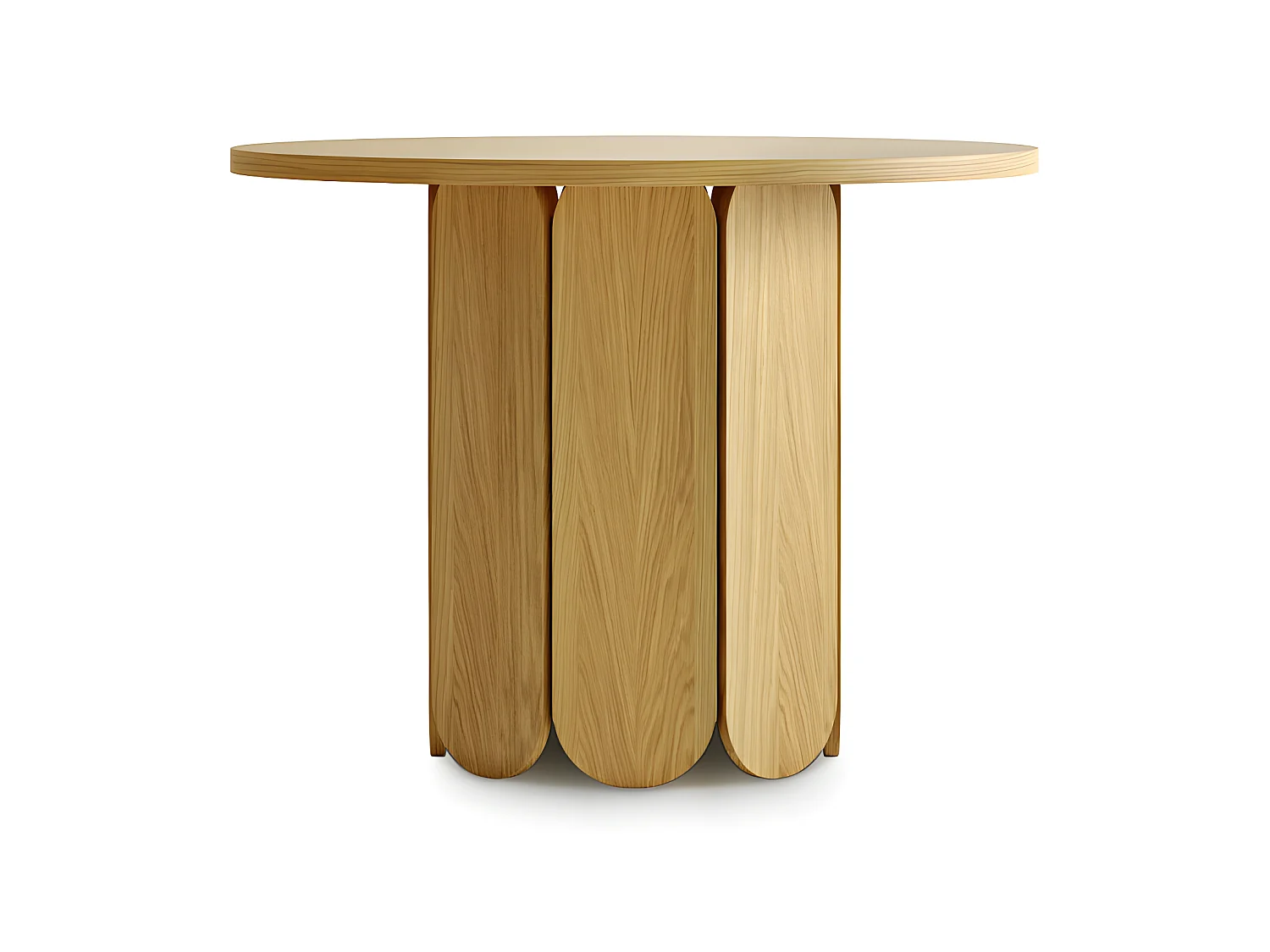 Table à Manger Ronde Design "Soft" 98cm Chêne