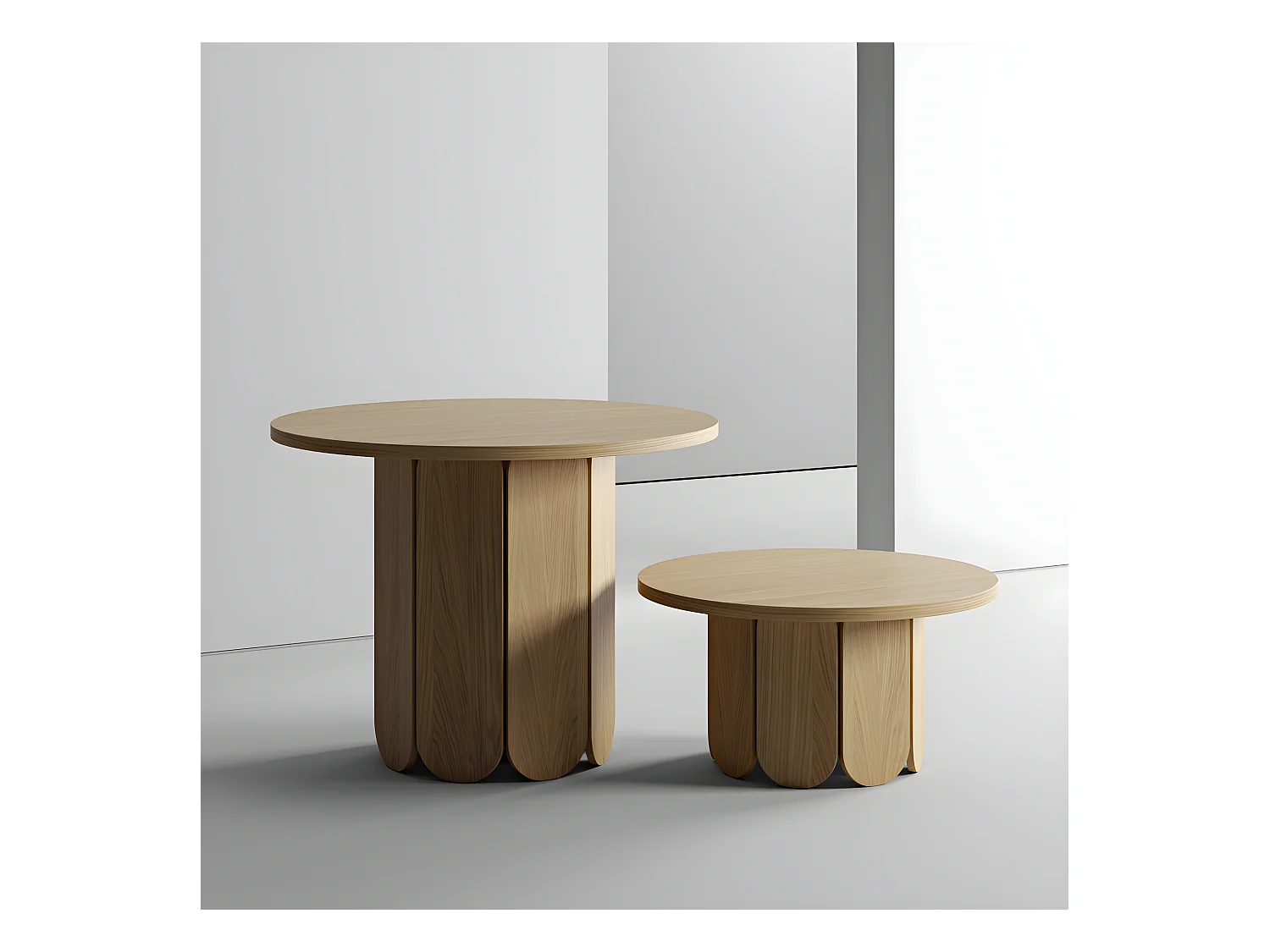 Table à Manger Ronde Design "Soft" 98cm Chêne