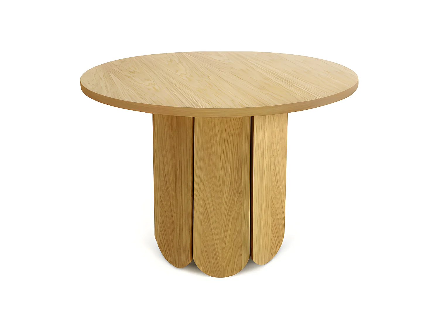 Table à Manger Ronde Design "Soft" 98cm Chêne