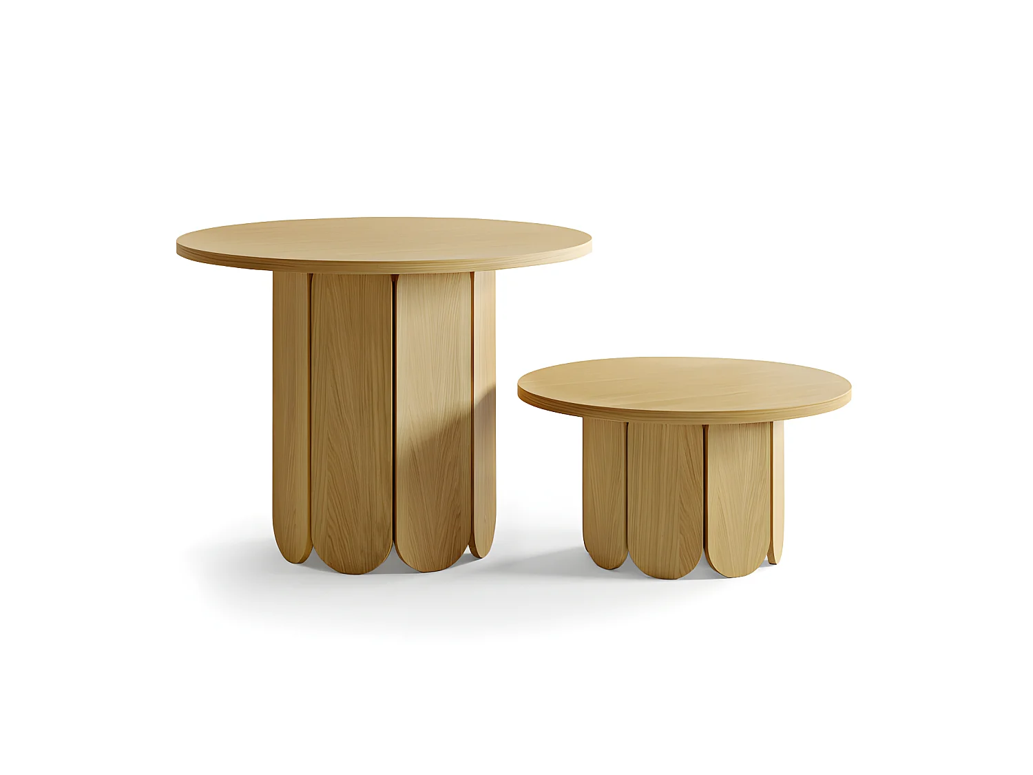 Table à Manger Ronde Design "Soft" 98cm Chêne