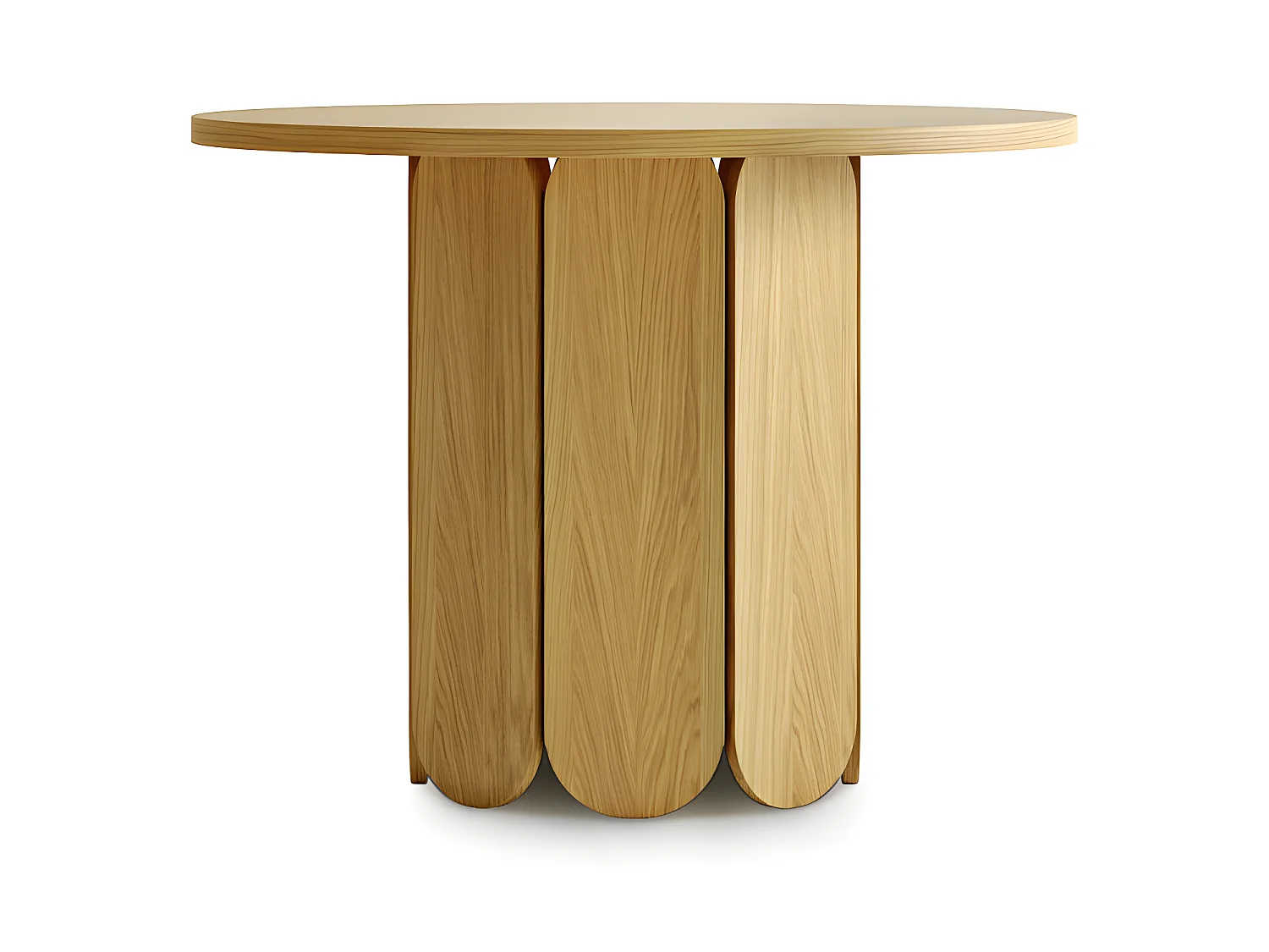 Table à Manger Ronde Design "Soft" 98cm Chêne