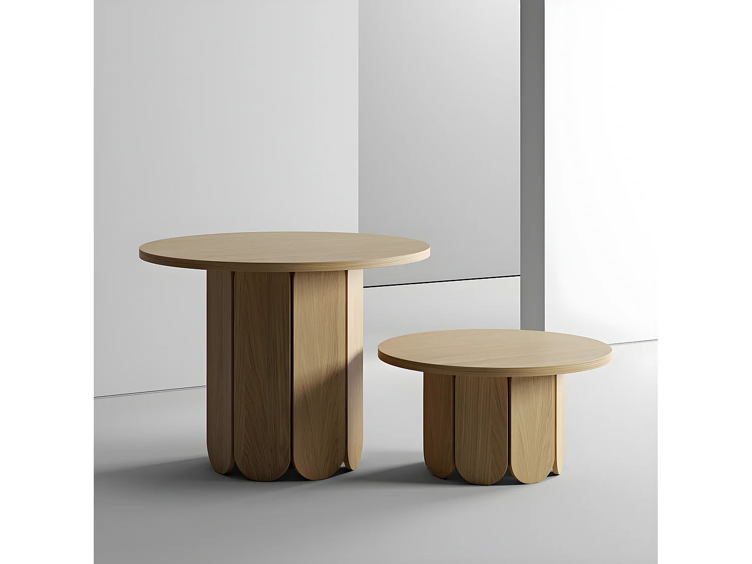 Table à Manger Ronde Design "Soft" 98cm Chêne