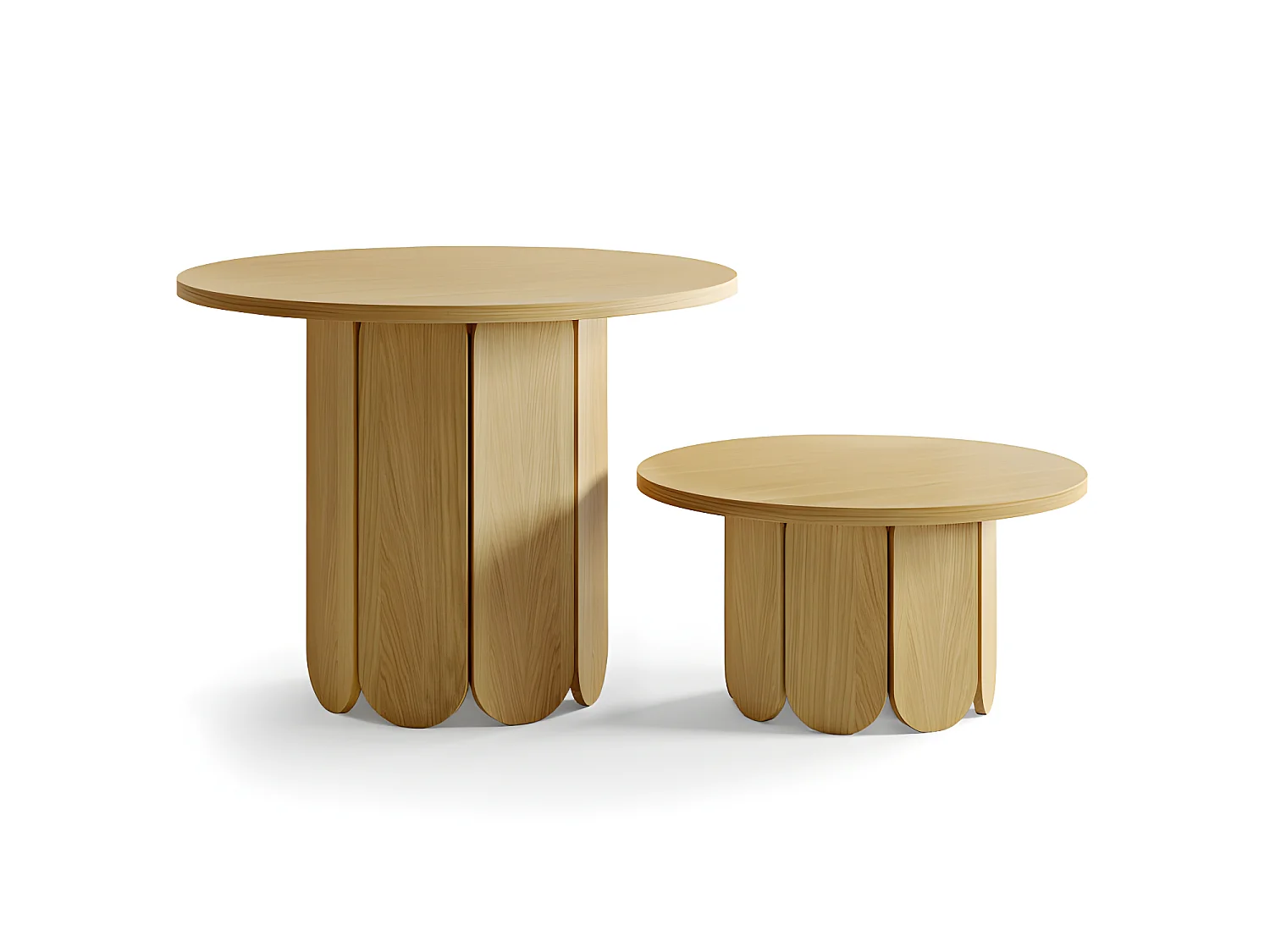 Table à Manger Ronde Design "Soft" 98cm Chêne