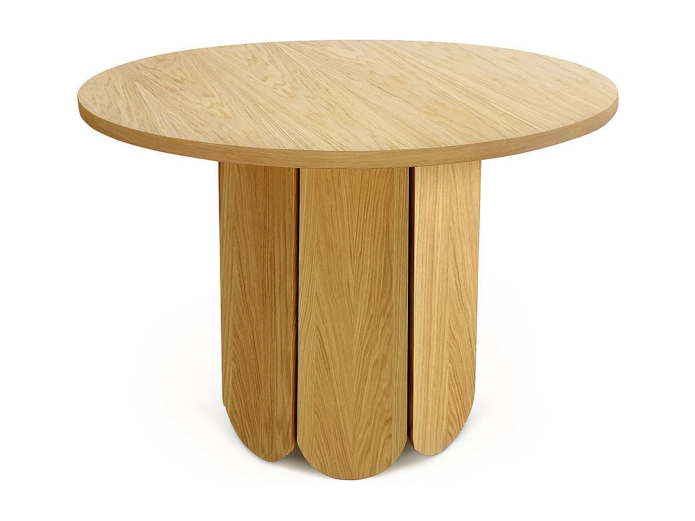 Table à Manger Ronde Design "Soft" 98cm Chêne