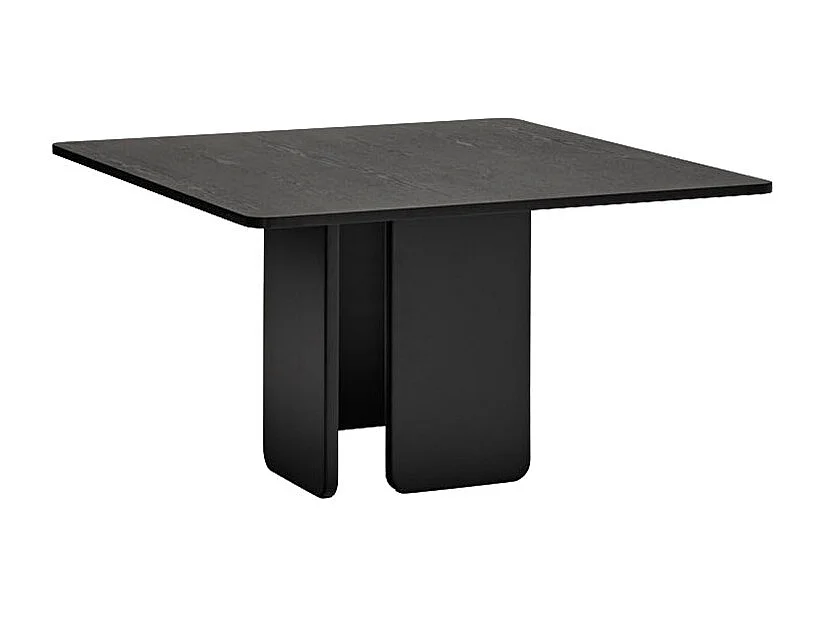 Arq - Table à manger 6 personnes carrée en bois - Couleur - Noir