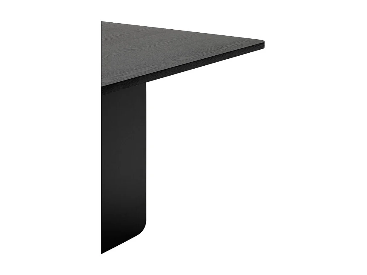Arq - Table à manger 6 personnes carrée en bois - Couleur - Noir