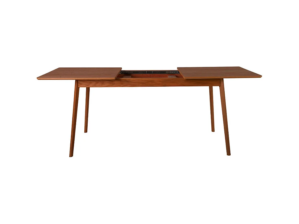Skoll - Table à manger extensible 4 à 8 personnes 150-200x80cm - Bois foncé