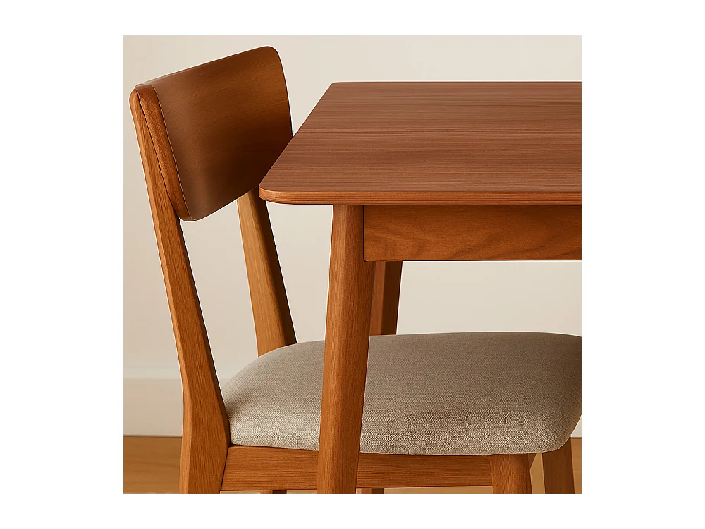 Skoll - Table à manger extensible 4 à 8 personnes 150-200x80cm - Bois foncé