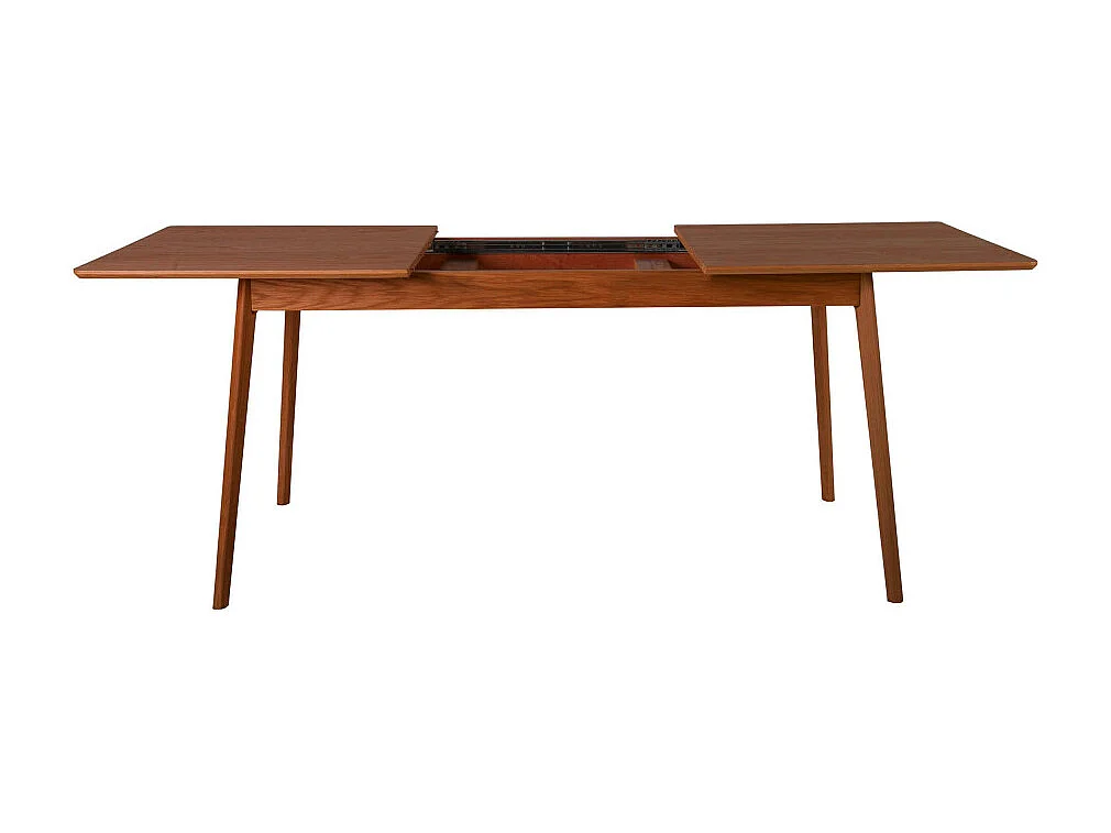 Skoll - Table à manger extensible 4 à 8 personnes 150-200x80cm - Bois foncé
