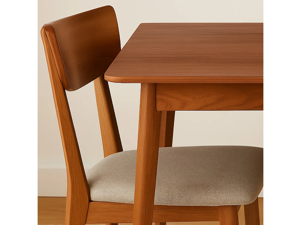 Skoll - Table à manger extensible 4 à 8 personnes 150-200x80cm - Bois foncé