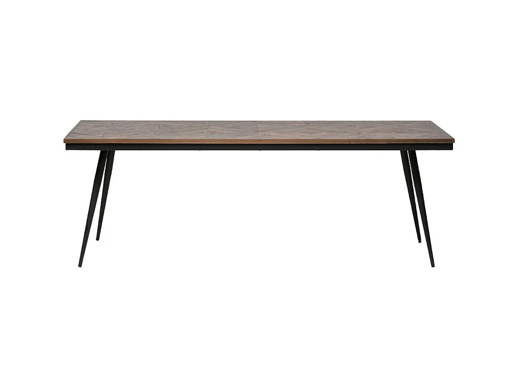 Rhombic - Table à manger 10 personnes en teck recyclé et métal - Naturel