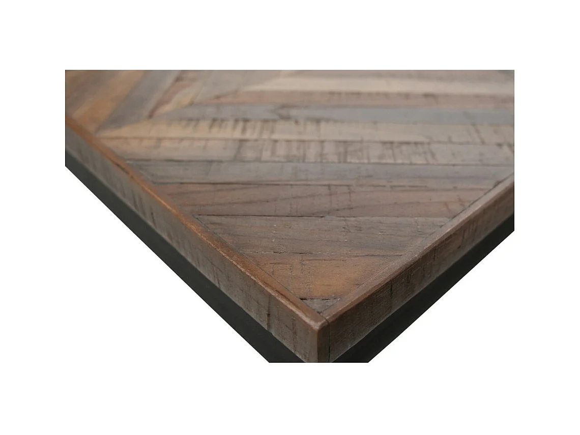 Rhombic - Table à manger 10 personnes en teck recyclé et métal - Naturel