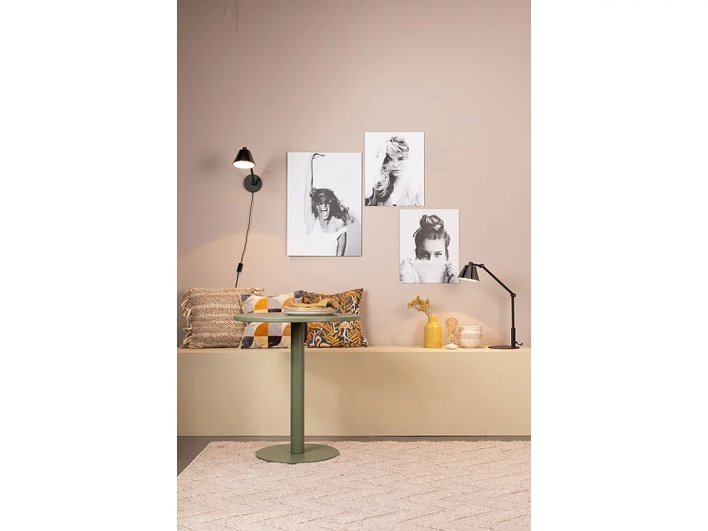 Metsu - Table de bistrot ronde - Couleur - Vert kaki