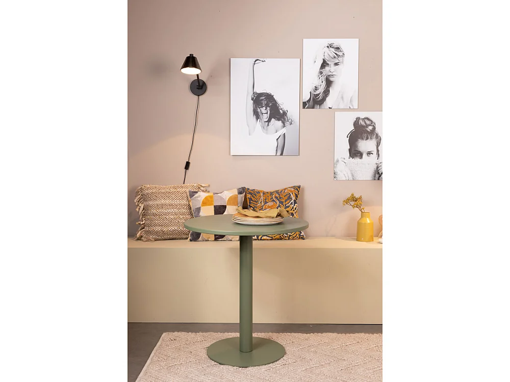 Metsu - Table de bistrot ronde - Couleur - Vert kaki