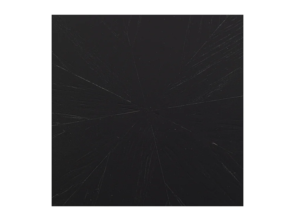 Fabio - Table à manger 4 personnes ronde en bois - Noir