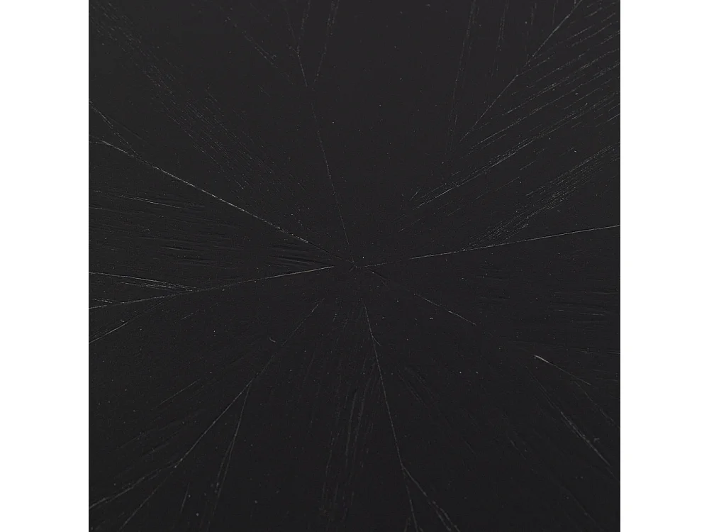 Fabio - Table à manger 4 personnes ronde en bois - Noir