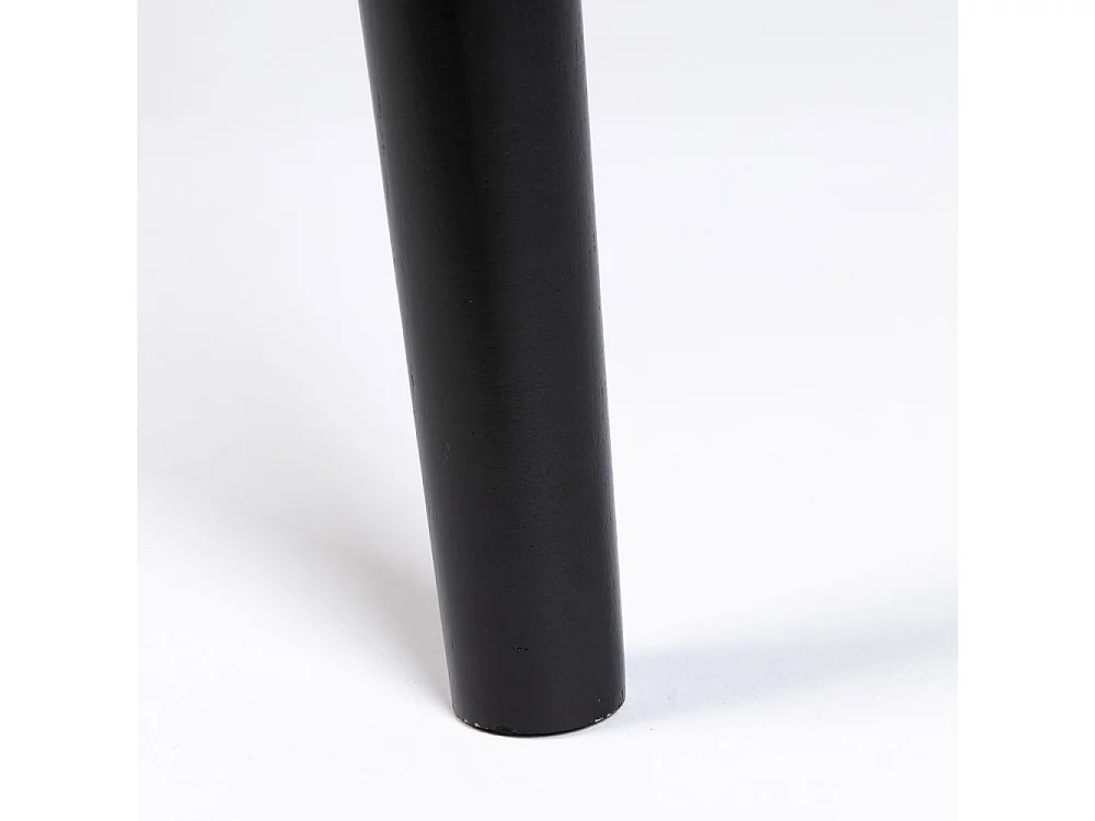 Fabio - Table à manger 4 personnes ronde en bois - Noir