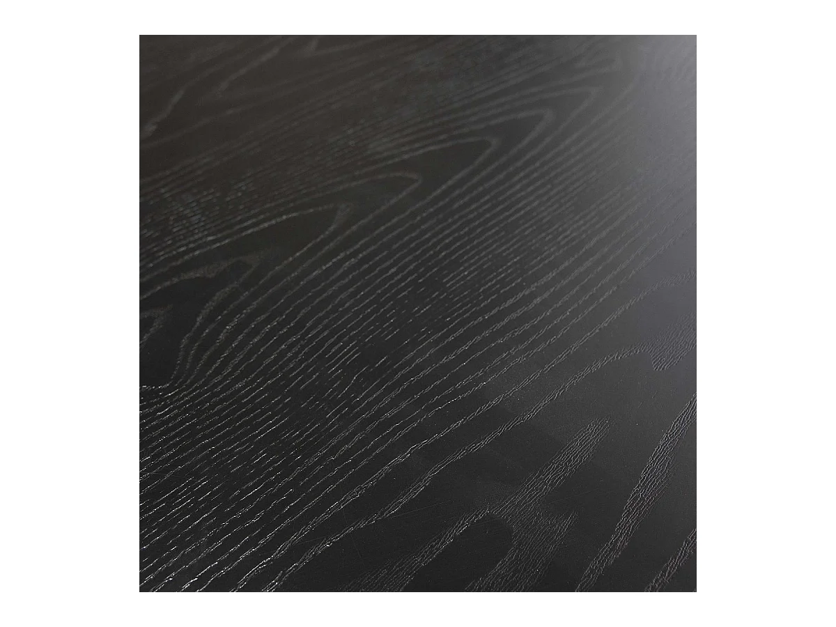 Bruno - Table à manger 6 personnes en bois et métal - Noir