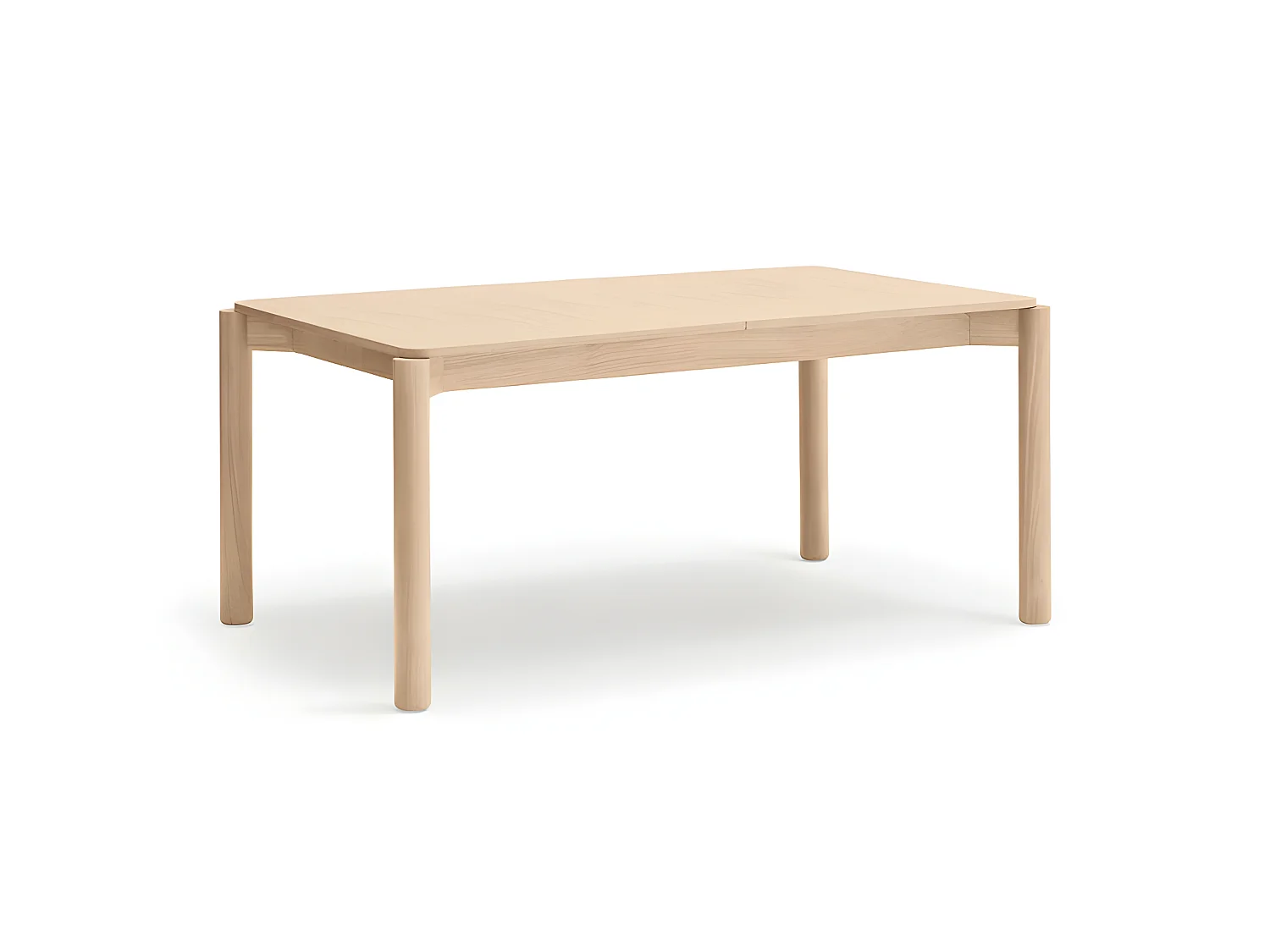 Atlas - Table à manger extensible 6 à 8 personnes en bois 160-200x95cm - Bois clair