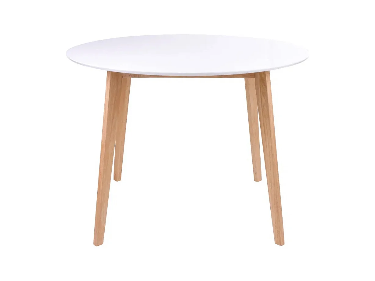 Table ronde VOJENS – Élégance scandinave et convivialité au quotidien-Blanc