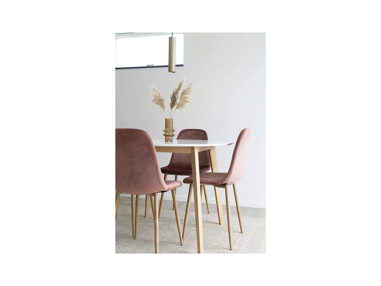 Table ronde VOJENS – Élégance scandinave et convivialité au quotidien-Blanc